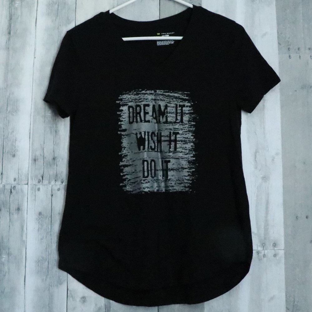 tek gear | Ladies DryTek Graphic vneck Workout top